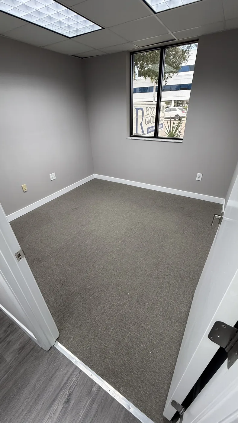 Private office ready for move-in, with a window.